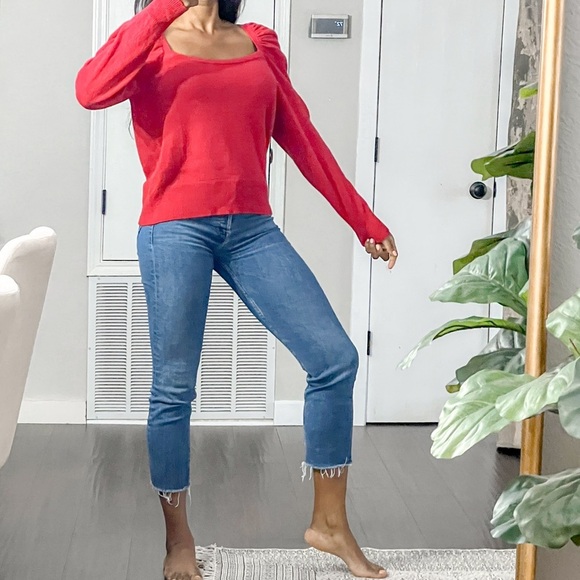 Jennifer Tyler Red Cashmere Sweater nwt - Picture 2 of 10